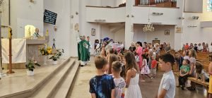 Poświęcenie tornistrów i przyborów szkolnych