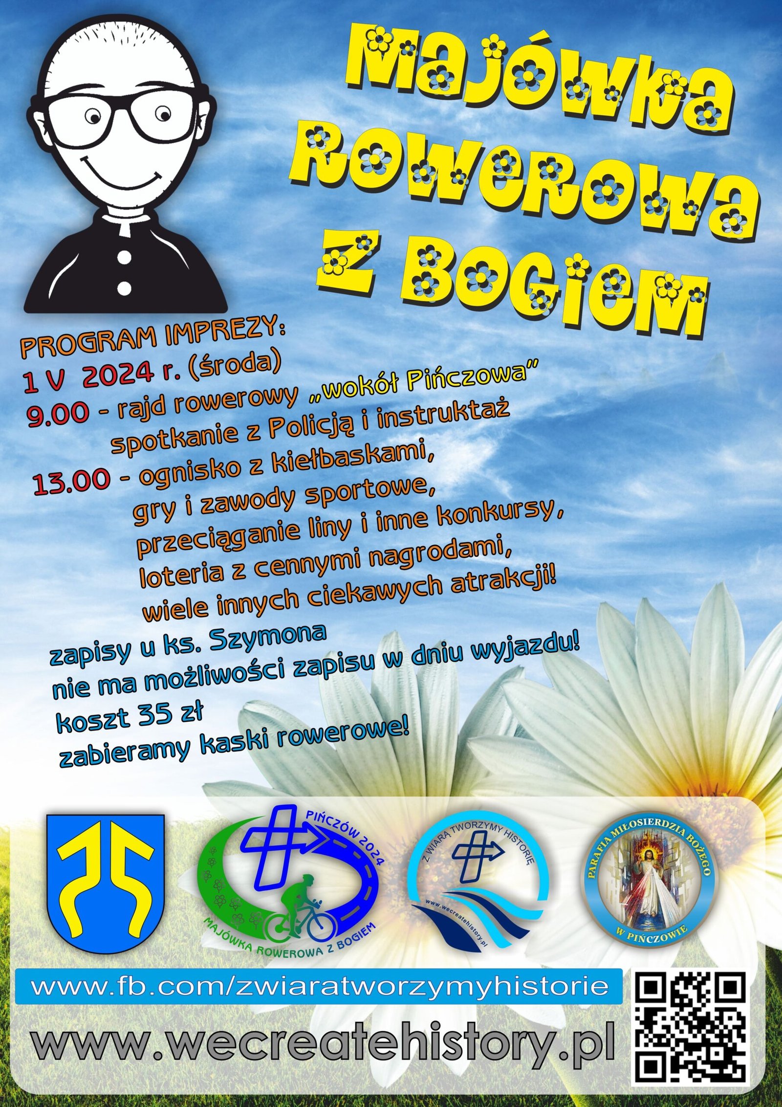 Zapisy na PIERWSZĄ WIELKĄ PIŃCZOWSKĄ MAJÓWKĘ ROWEROWĄ Z BOGIEM!