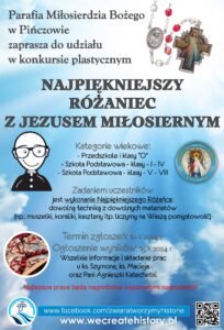 Kolejny konkurs plastyczny – „Najpiękniejszy Różaniec z Jezusem Miłosiernym”