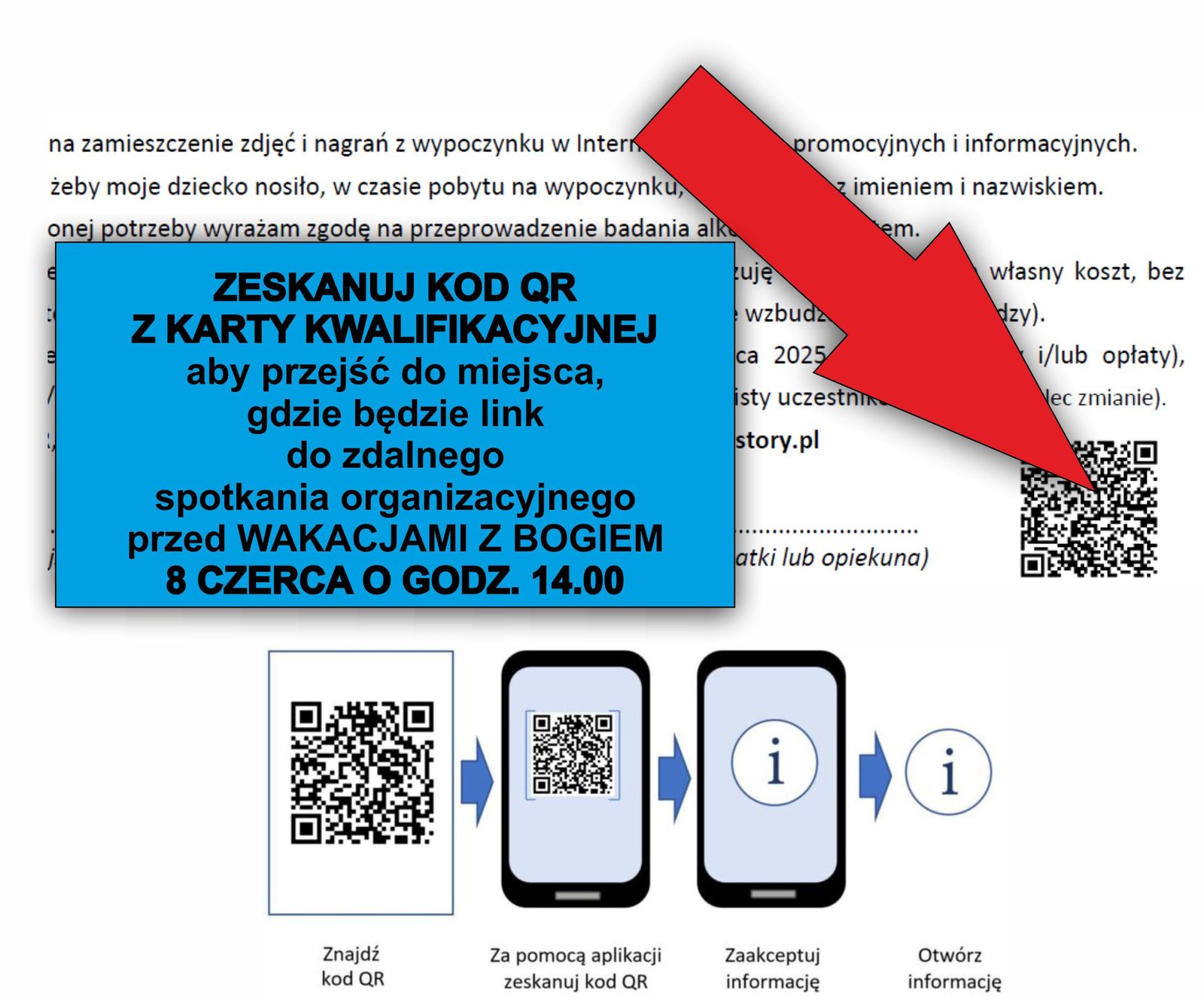 Spotkanie organizacyjne przed wyjazdem na Wakacje z Bogiem – Z Wiarą Tworzymy Historię 2025 w miejscowości Wicie