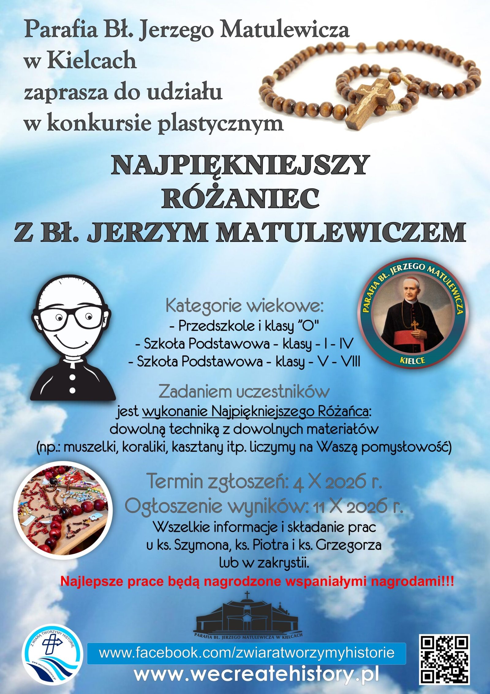 You are currently viewing KONKURS PLASTYCZNY – Najpiękniejszy Różaniec z&nbsp;Bł.&nbsp;J. Matulewiczem